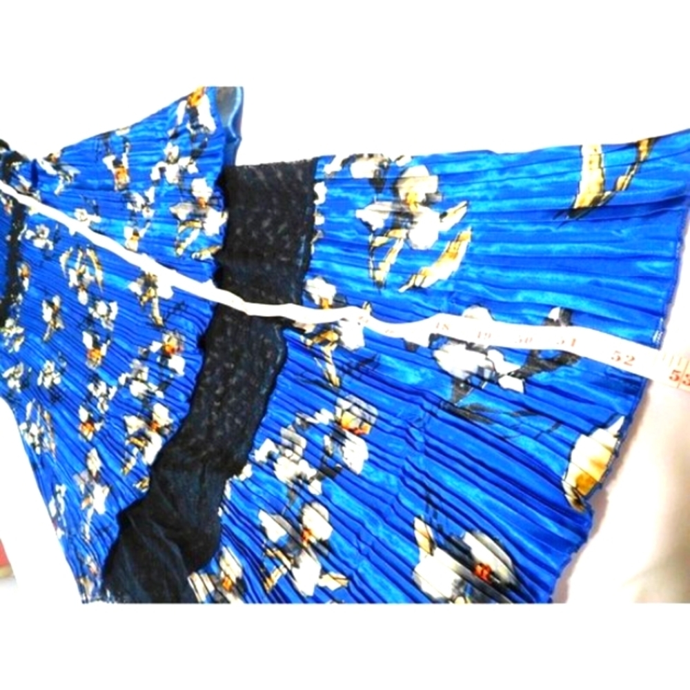 FOXIEDOX Lace Midi Dress Blue Floral Flowers Women Teen New NWT 6 MenWomenStyles - Picture 4 of 12